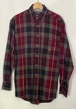 Twenty X Wrangler Button-Down Long-Sleeve Plaid Men's Shirt Size M